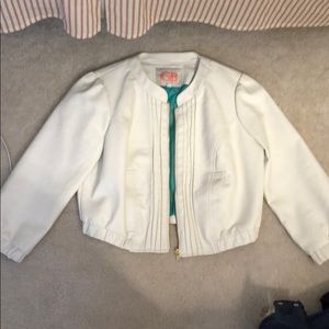 White leather coat